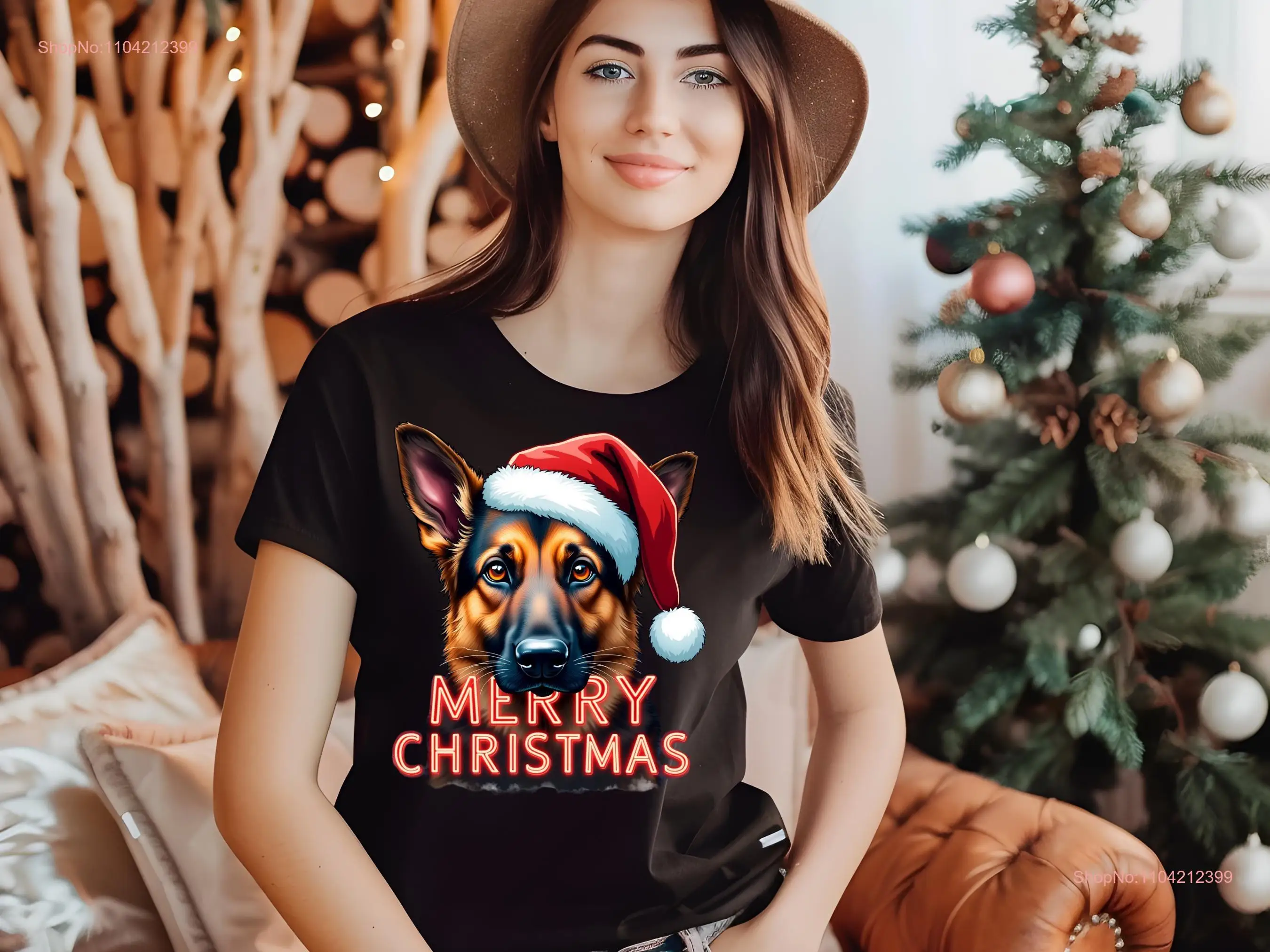 Christmas Dog SweaT T Shirt and Perfect for Lovers Cute Holiday Design long or short sleeves