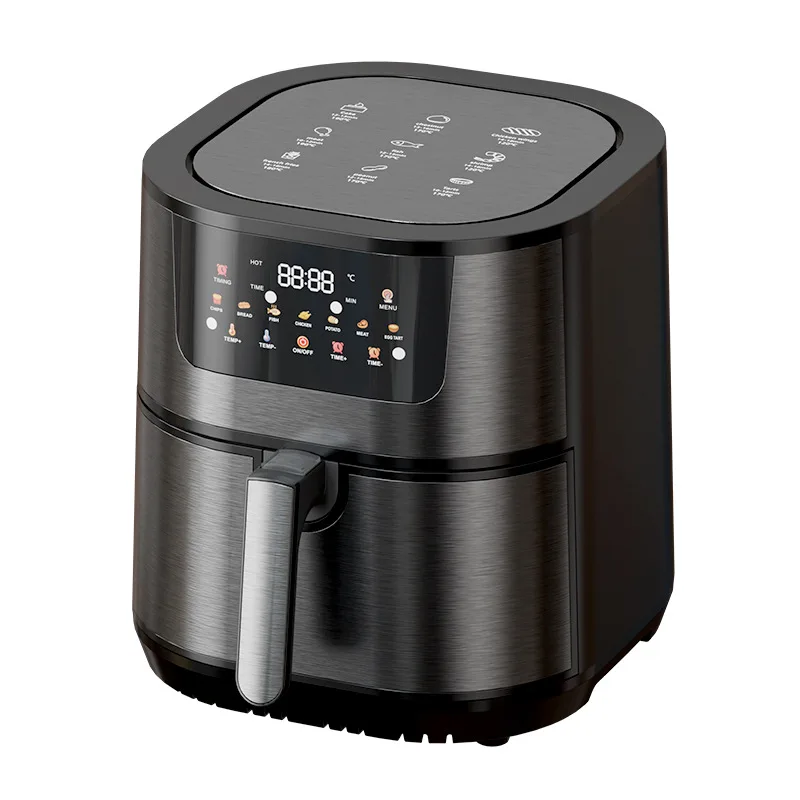 15L Stainless Steel Touch Screen Control Air Fryer with Dual Heating Tubes and Adjustable Thermostat for Household Use Export