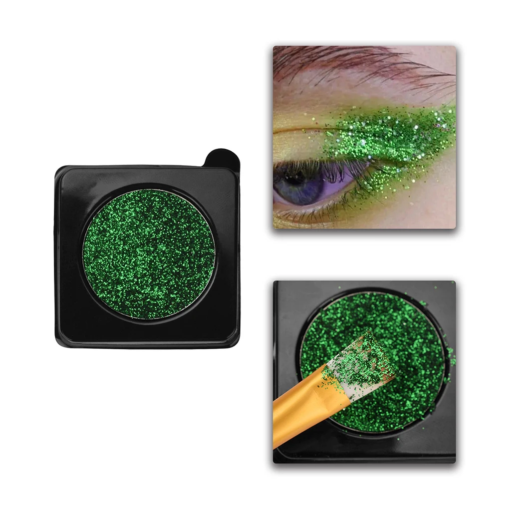 

2Pcs Eyeshadow Plate Shining Charming Eye Glitter Long-Lasting Waterproof Smooth Shadow Shiny Highlighter Beauty