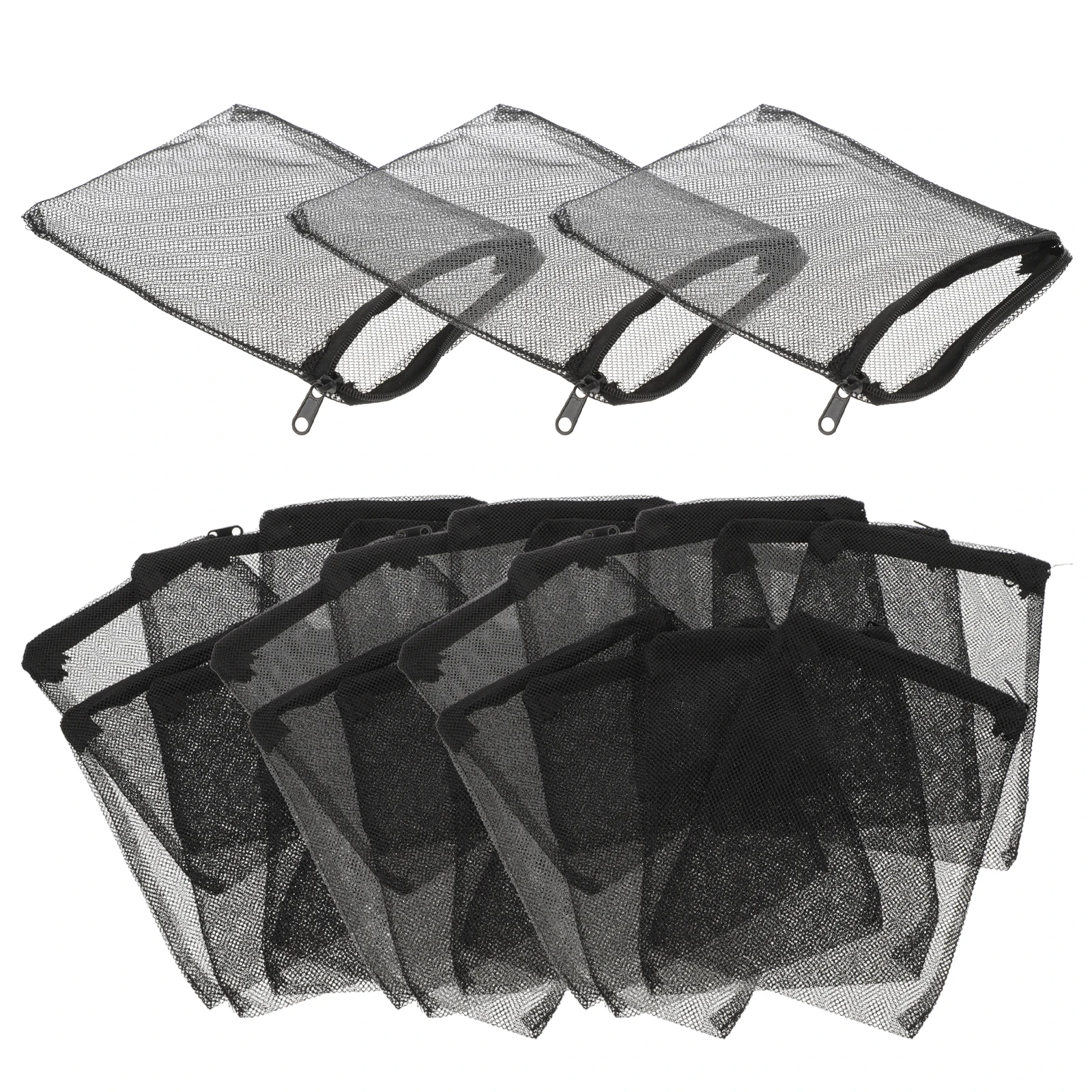 

20 Pcs Black Filter Bags 14x20cm Mesh Pouch for Fish Tank Aquarium Supplies Reusable Washable Filtration Tool Wool Net