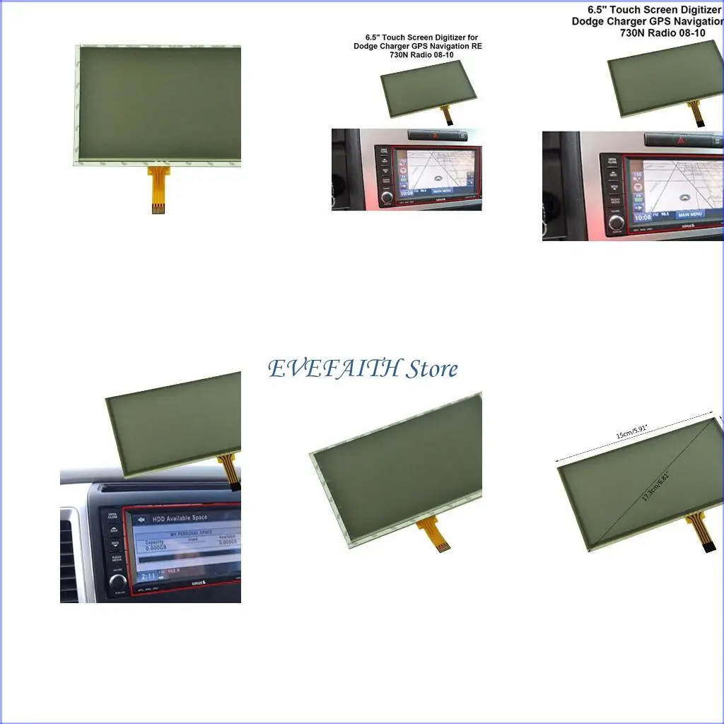 

Большой экран 124B, 6,5 дюйма, для автомобильного стекла, дигитайзер, совместимый с E38 E39