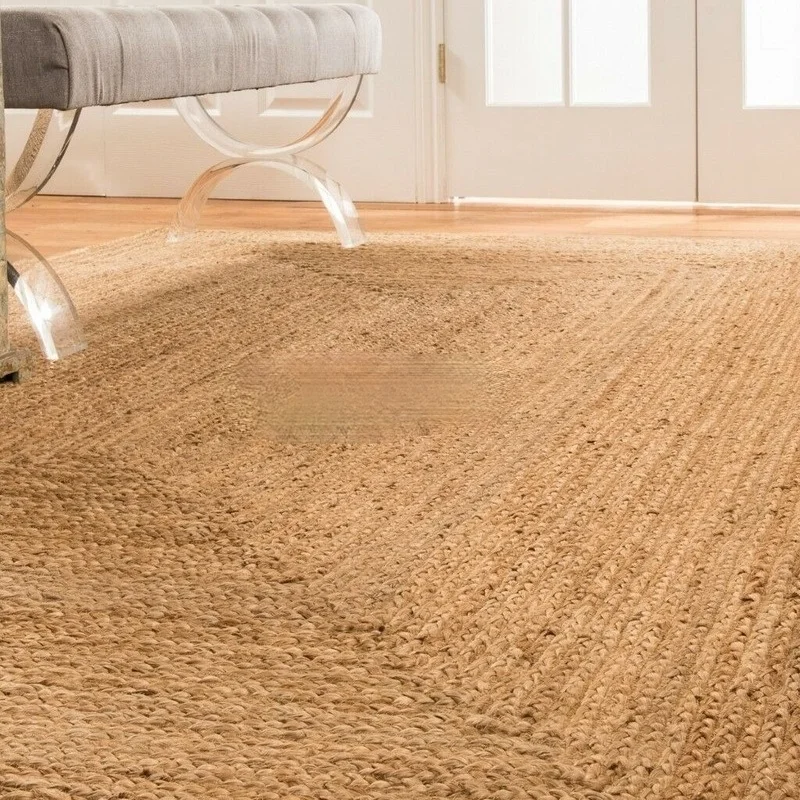 Jute Carpets 100% Household Decorative Carpets Hand-woven Natural Woven Carpets To Make Reversible Home Decorative Carpets