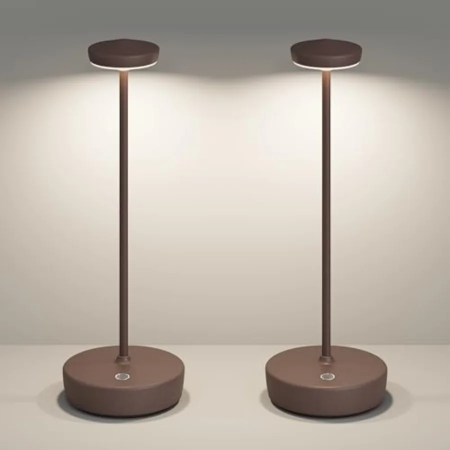 

Cordless Table Lamp Set of 2, LED Rechargeable Battery Operated 3 Levels Brightness with Memory Function IP54 Waterproof Portab