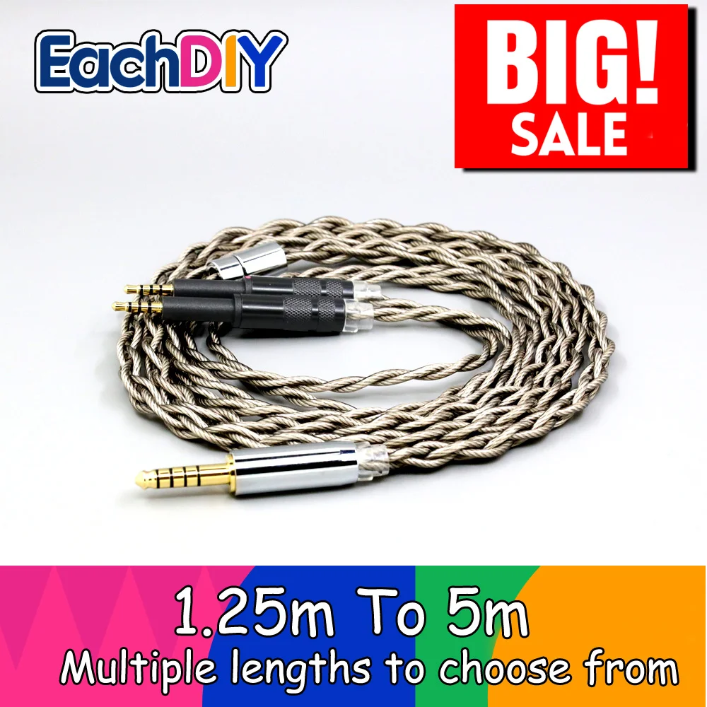 

99% Pure Silver + Graphene Plated Shield Earphone Cable For DROP + Grell OAE1 OAE2 Headphone LN009028