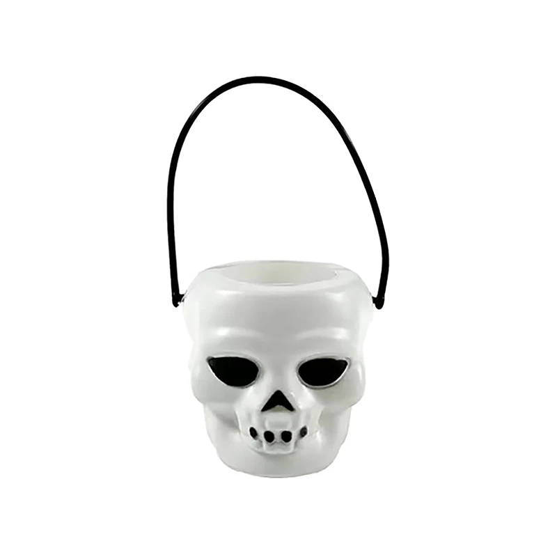 1Pc Mini Halloween Candy Bucket Witch Cauldron Pot Candies Buckets Skeleton Pumpkin Handheld Candy Jar Basket For Kids