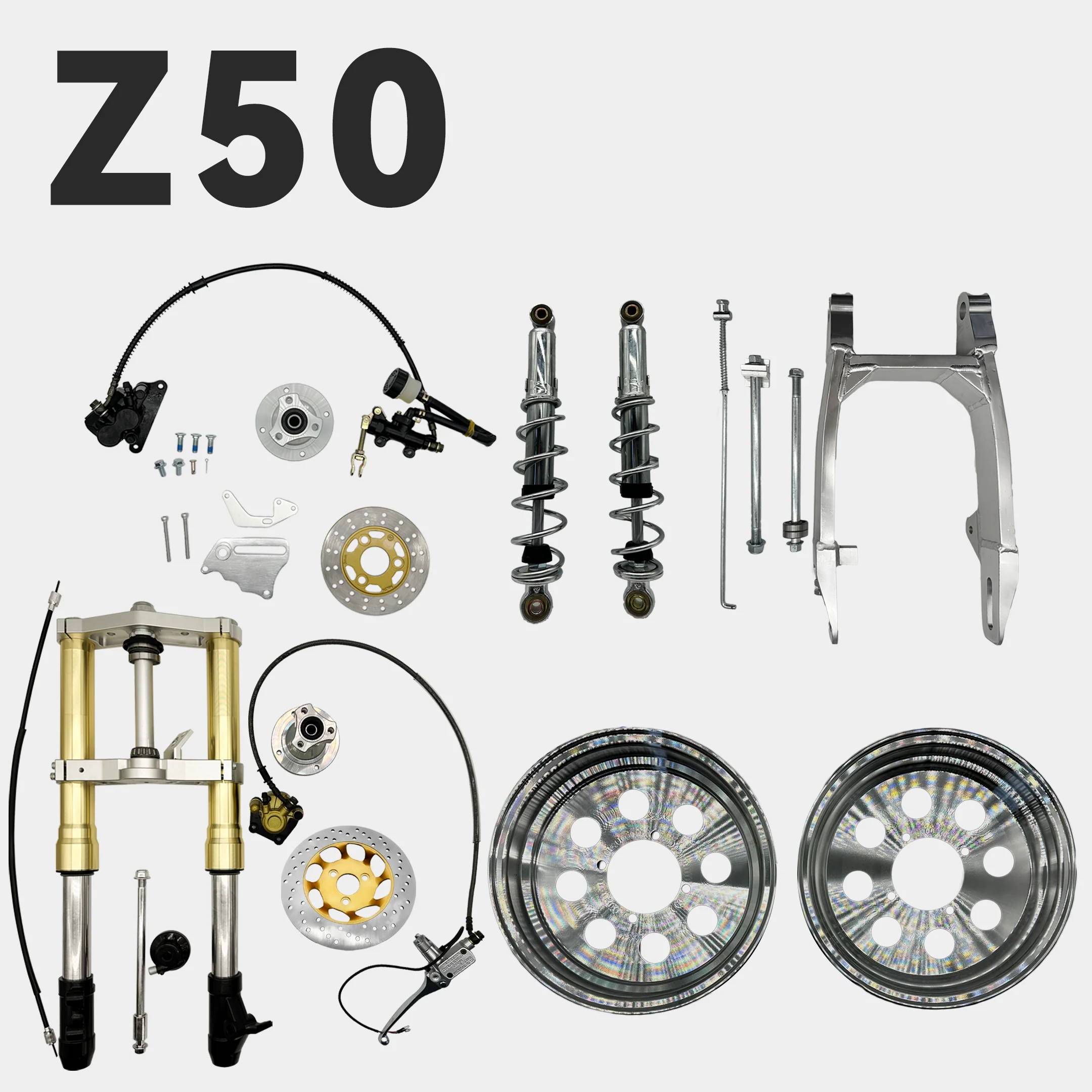 Z50 Monkey Front Fork Rear Swing Arm Rims Brake Kit Motorcycle Set for Z50 1967-1979