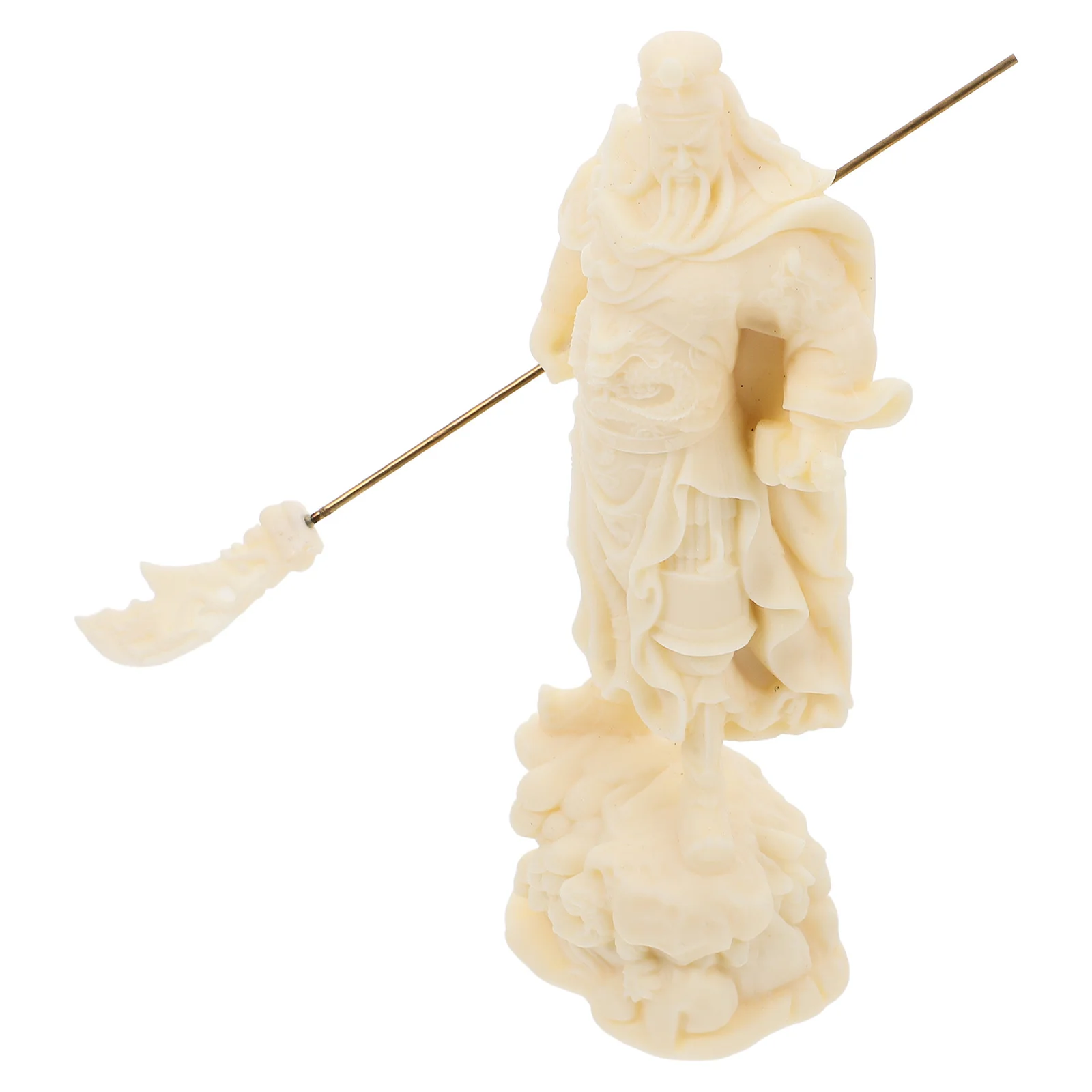 

Guan Retro ABS Craft Compact Desktop Ornament Home Office Decoration Chinese Classic Statue Guan Gong Statue