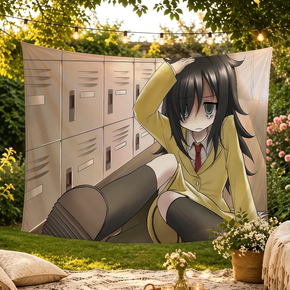 Anime Kuroki Tomoko W-WataMote Flagge Raumdekoration Wandbehang Ästhetische Schlafzimmer-Werbefläche – Detail 4