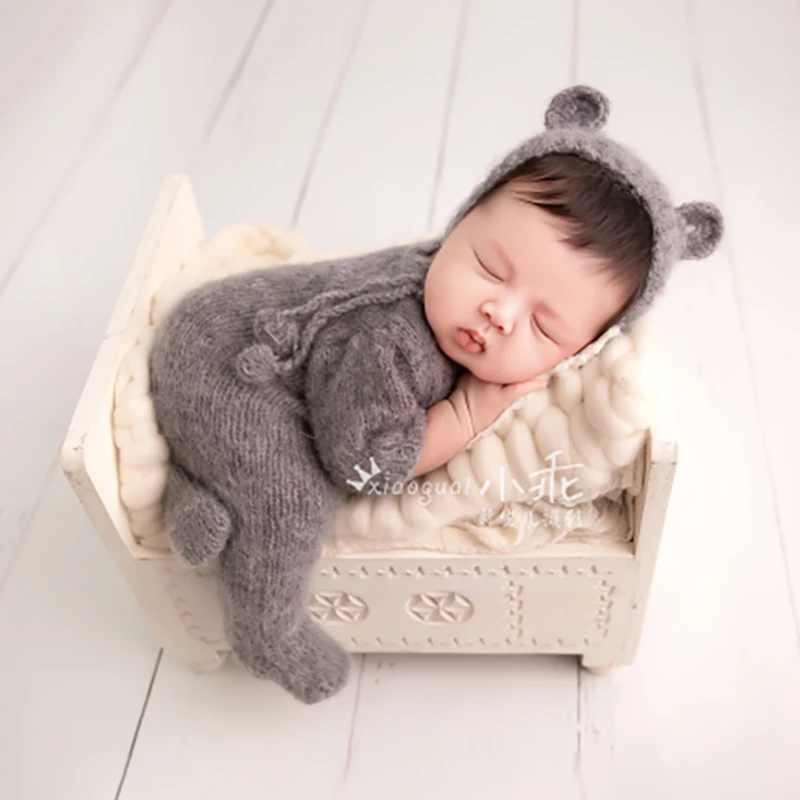 Retro Style Newborn Photography Props Old Style Infant Photo Container Baby Posing Photo Bed Boy Girl Studio Shooting Accessorie