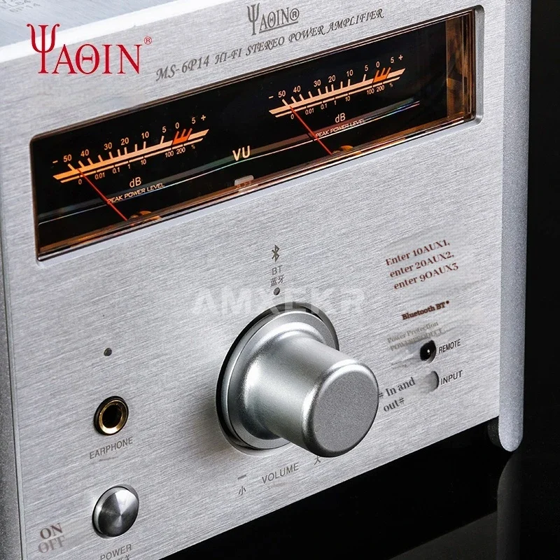 

YAQIN MS-6P14 Ламповый усилитель EL84 Ламповый Bluetooth 11 Вт * 2 Усилитель Fever Hi-Fi Высокомощный аудиоусилитель
