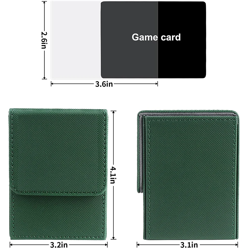 100+PU Leather PVC Free PREMIUM High Quality Strong Hold Large 100+Card Storage CASE TCG Cards DECK BOX CARDS Protector