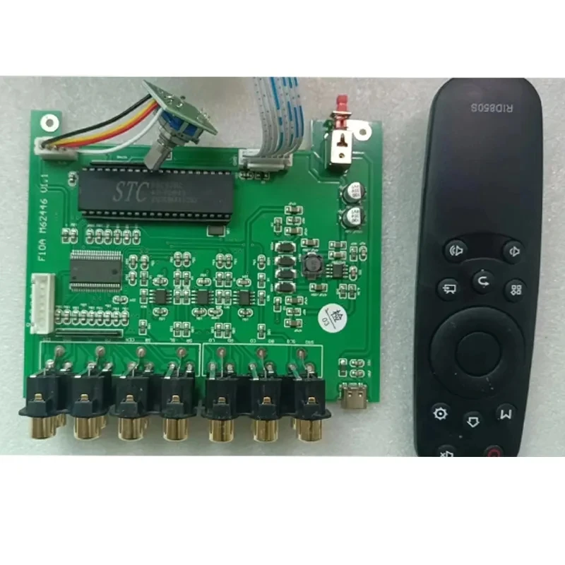 M62446 6-Channel Remote Control Volume Infrared Controlled Preamp LCD Display 5.1 Audio Volume Preamp NE5532 Operational Amplifi