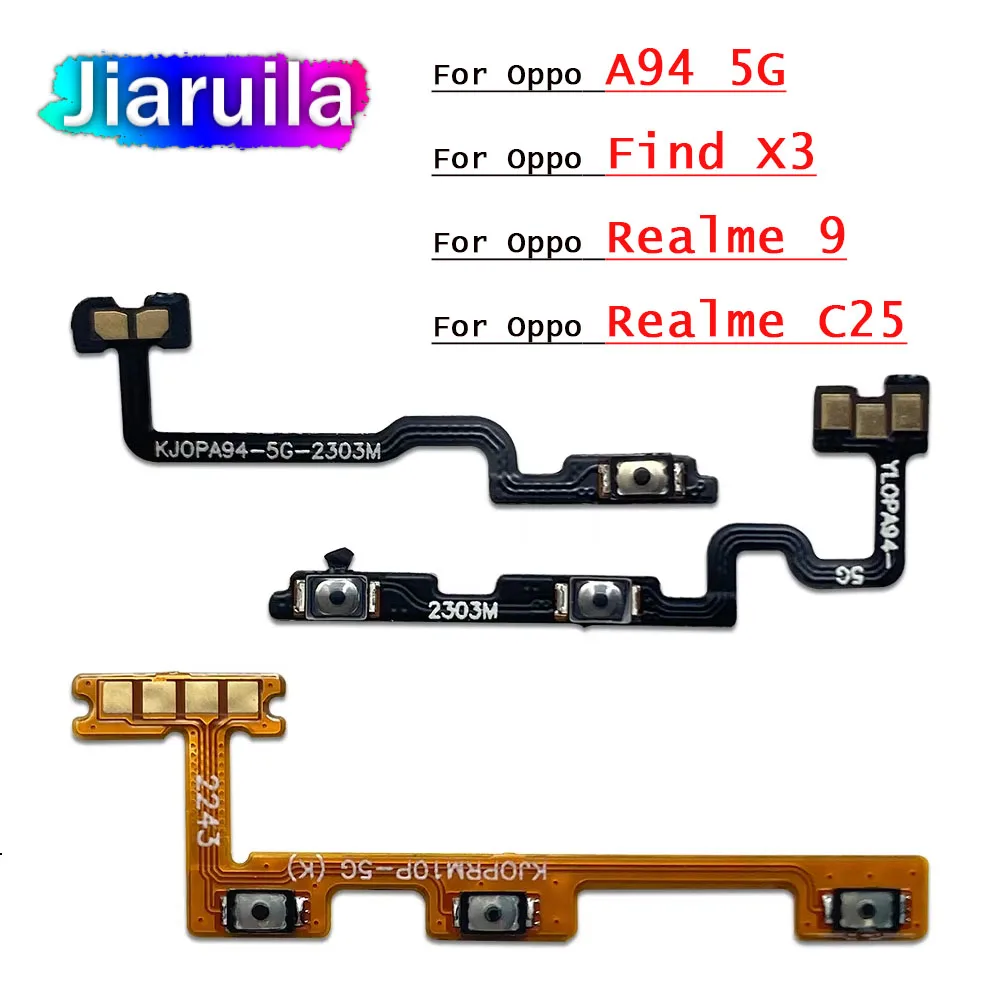 Power Switch On/Off Button Volume control Key Button Flex Cable For Oppo A94 5G Find X3 Realme 9 10 Pro C11 2020 2021 C12 C15 C1