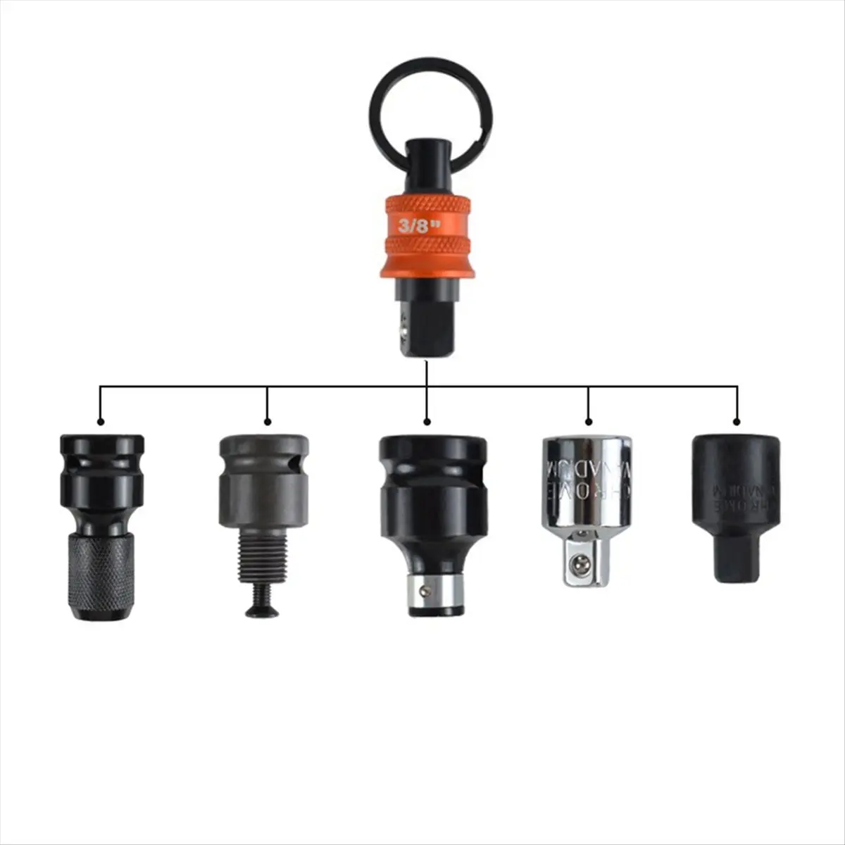 

Брелок-держатель для ключей 3 шт. — органайзер для розеток 3/8 дюйма с быстроразъемным механизмом и зажимом — ударный гайковерт и аксессуары для ящиков для инструментов