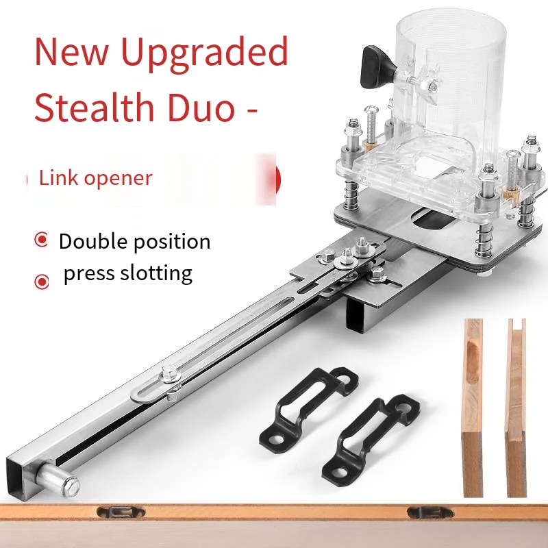 2-in-1 Joiner Slotter Closet Cabinet Invisible Fastener Hinge Hole Opener Mold Trimmer Woodworking Tools