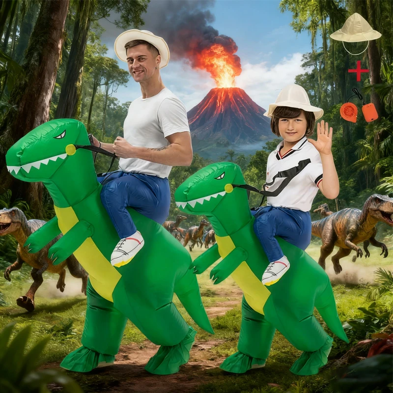 

Dinosaur Inflatable Suit Green Dinosaur Walking Inflatable Suit Halloween Party Supplies Kindergarten Performance Costume