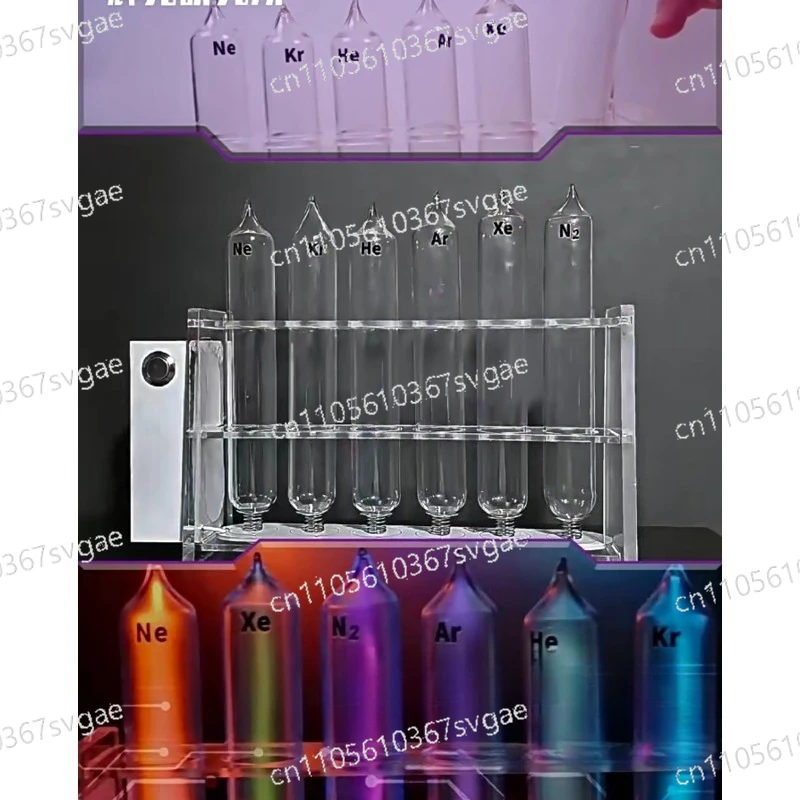 

A newly upgraded set of glass sealed luminescent tube rare gas emitting components suitable for experimental teaching
