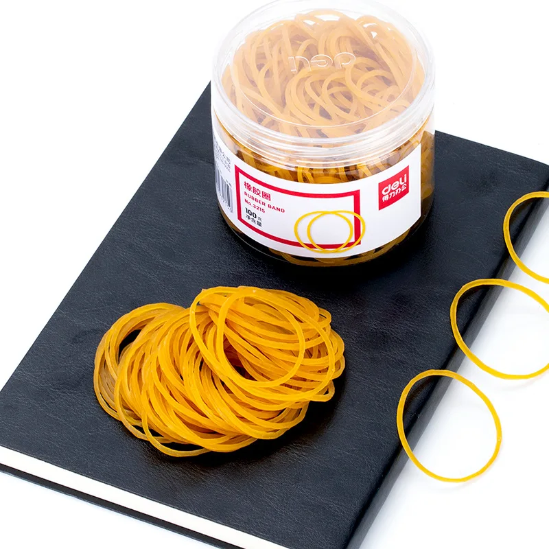 Imagem -02 - Elastic Rubber Band Banco Papel Bills Dinheiro Cabelo Loop Home Material de Escritório Ring Bandas 100g por Tubo 320 Pcs Amarelo