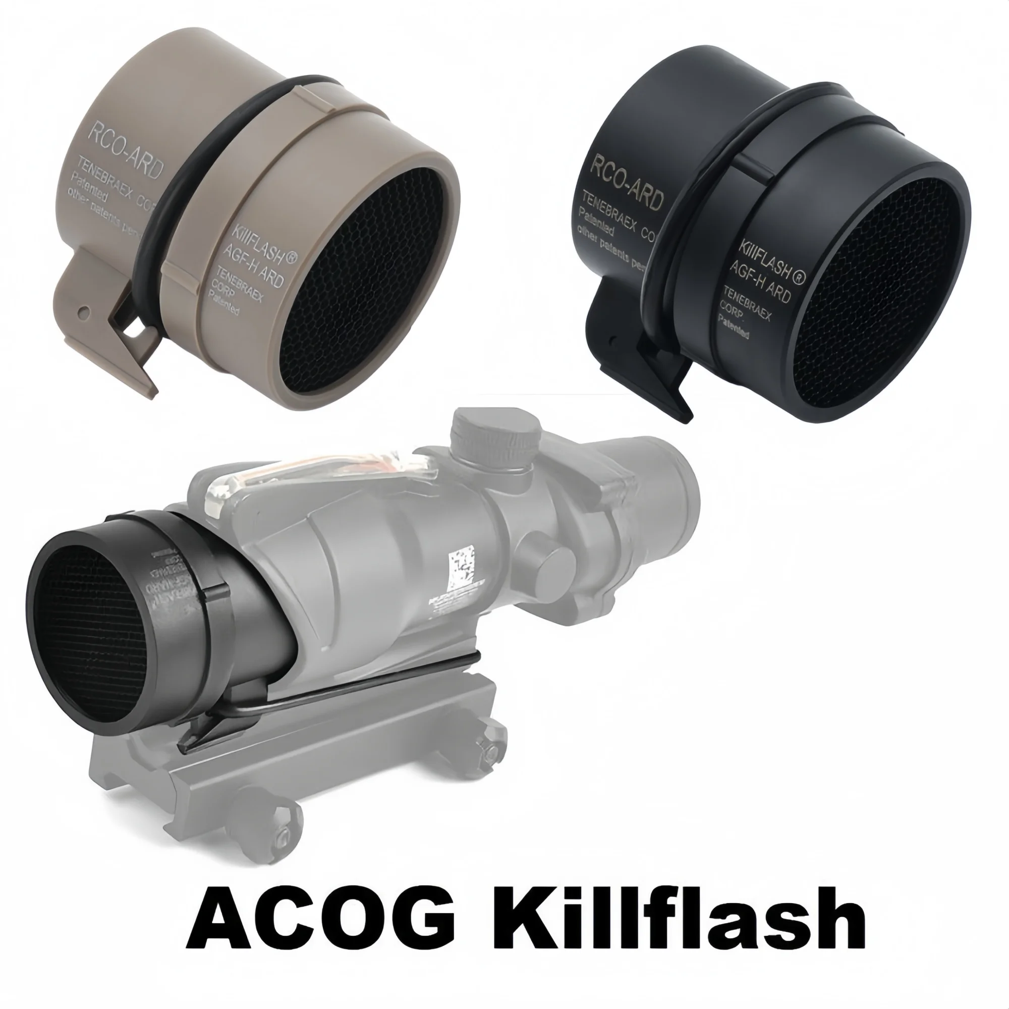 Protector de Malla Metálica para Mira Táctica ACOG 4x32 y 1x32, Cubierta Protectora de Lente para Rifle de Caza con Riel MLOK