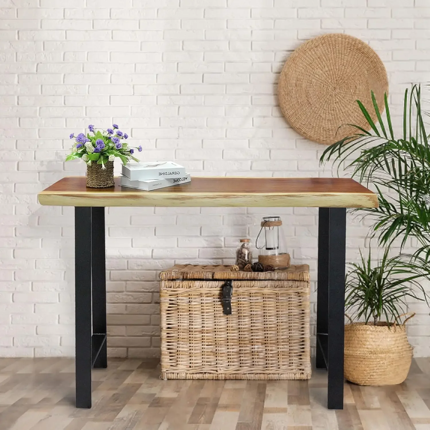 

Прочные металлические ножки для стола H-образной формы, 32 дюйма, черные, для самостоятельной сборки, из промышленной квадратной трубы, прочные, для кофейных и компьютерных столов