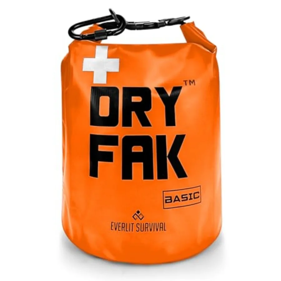 

EVERLIT 290 Pc Waterproof First Aid Kit Dry FAK Medical Kit Emergency Survival Kit for Boat Backpacking Hiking Fishing Travel K