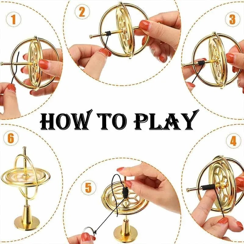 Metal Anti-Gravity Spinning Top Balancing Toy, Desktop Gyroscope, Physics Toy, Educational & Training Gift