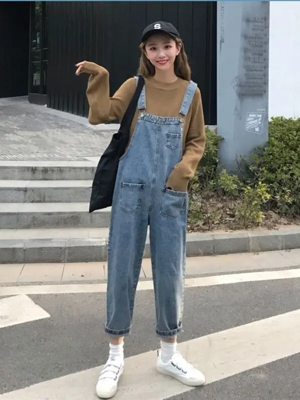 

Slimming Effectiven Denim Overalls Women's Faionable Large Size Spring Autumn New Sle Agel Elegance One-Piece Pants
