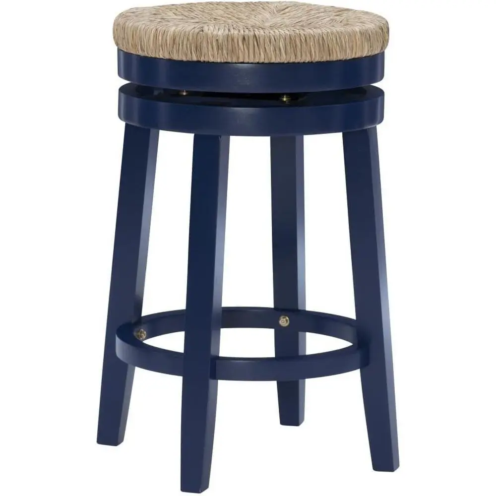 

Navy Blue Swivel Counter Stool with Morgan Style