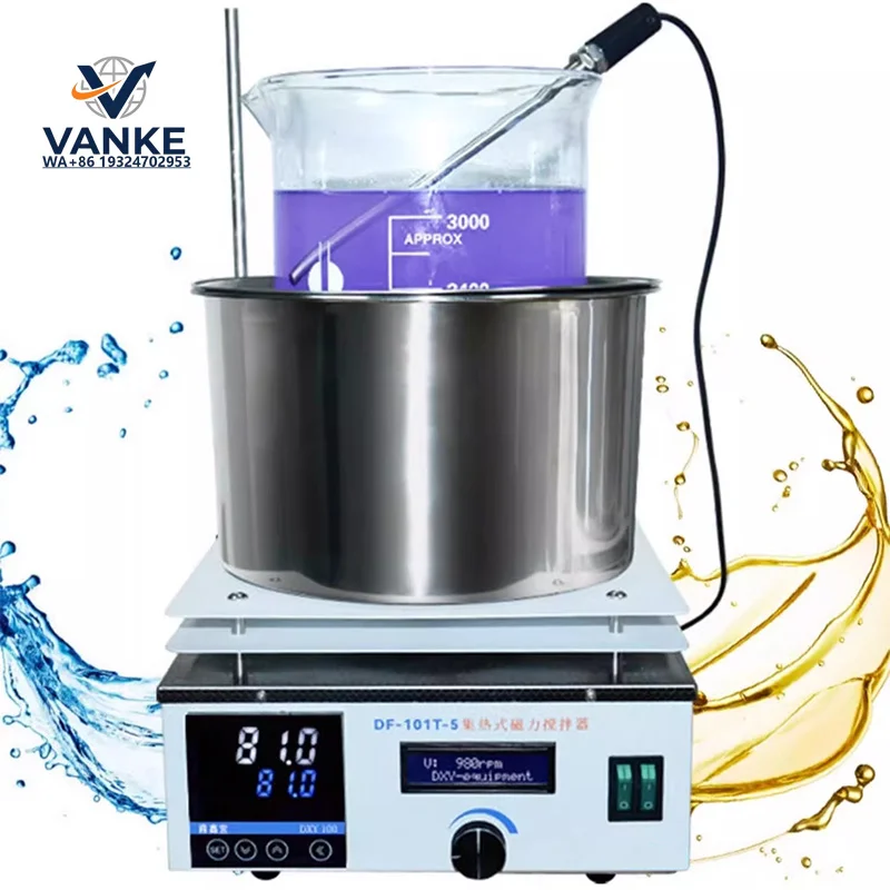 Brand -new 2450RPM Heating Magnetic Stirrer 5-15L Lab Digital Display Constant Temperature Mixer 220V
