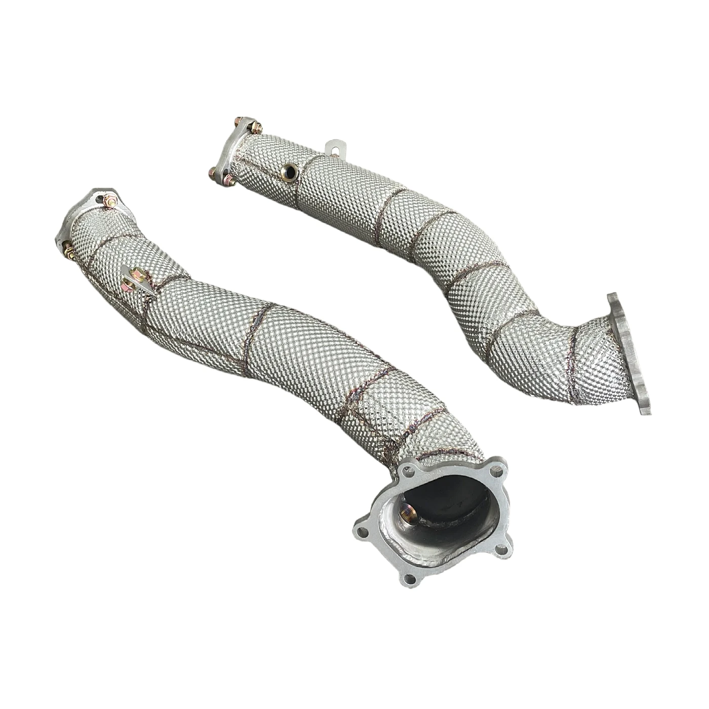 Tubo de bajada de protección térmica de acero inoxidable para Audi RS6 RS7 C7 S6 S7 S8 D4 4,0 T bajante de carreras