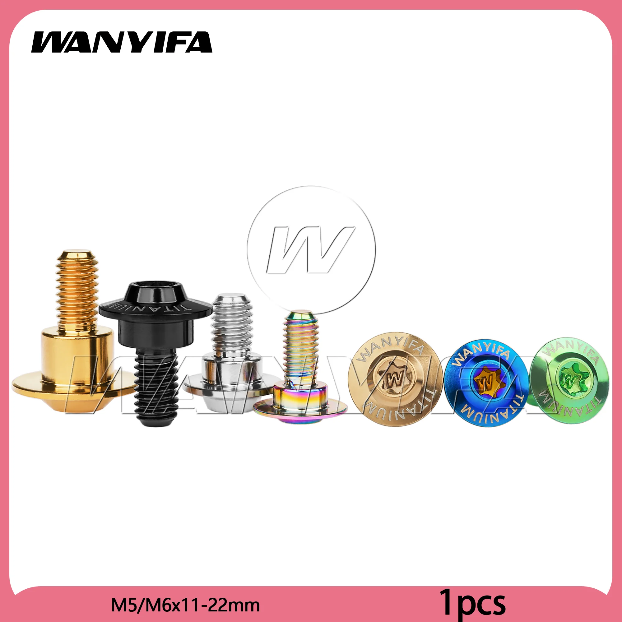 

Wanyifa Titanium Bolt M5/M6x11-22mm Torx Head Step Screw Locomotive Motorcycle Shell Screw Modification Stepped