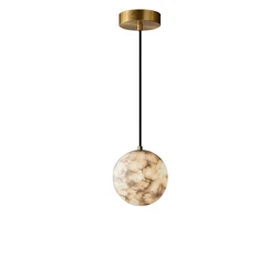 Rich Texture Marble Ball Pendant Lights Led Home-appliance Bedside Small Hanging Lamps Dining Room Kitchen Island Lustres