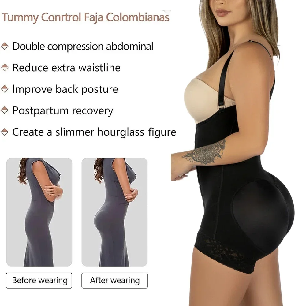 VYLYNK Fajas Colombianas Shapewear for Women Postpartum Firm Tummy Control Body Shaper Butt Lifter Bodysuit Post Surgery