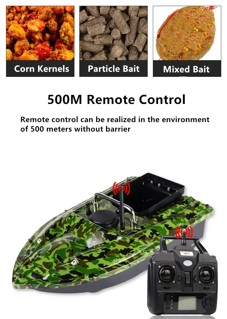 Intelligent GPS Positioning RC Nesting Boat 500M Carrying 1.5KG Anti-Wind And Wave One-Button Return Remote Control Fishing Boat