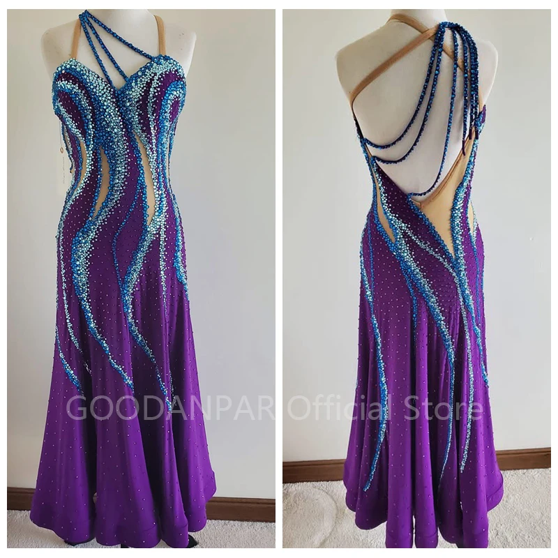 

GOODANPAR платья для соревнований по бальным танцам танцевальные костюмы платье для вальса для танцев одежда для танцев платье американское гладкое