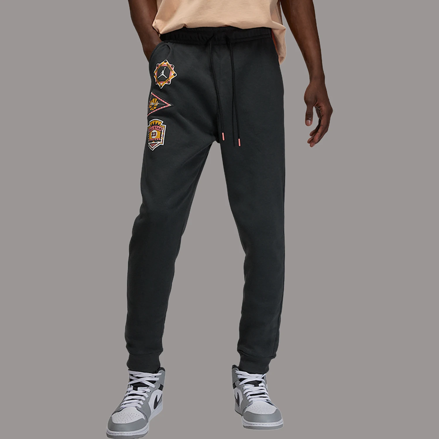 Nike genuine JORDAN men's lace up printed breathable knitted pants DX9719-045