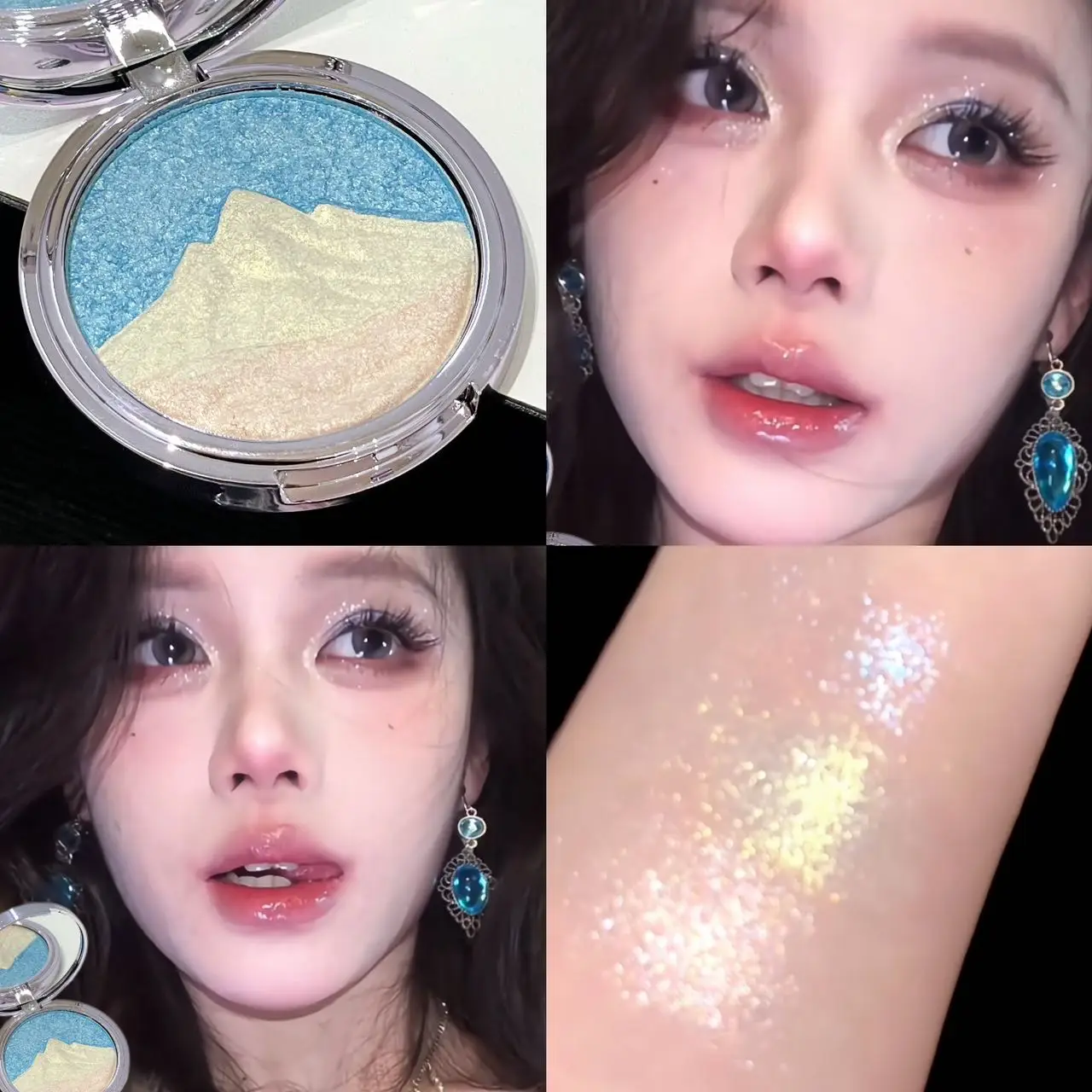 Star Shimmer Highlighter Fine Glitter Long Lasting No Fallout Easy Apply Face Contour Brightening Makeup - view 3