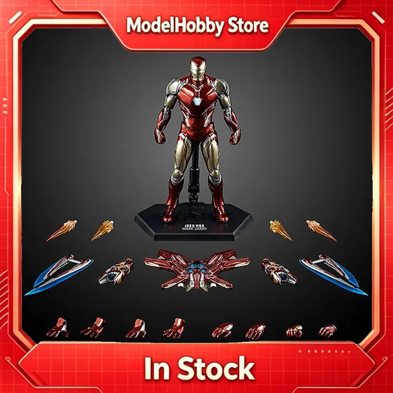 100% Original Threezero Studio The Infinity Saga DLX Iron Man Mark 85 Anime colección de figuras de acción modelo juguetes regalos en Stock