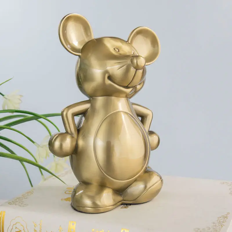 Metal European Creative Large Piggy Bank Personalized Gift Cute Waist Mouse Piggy Bank Zodiac Children's Gift