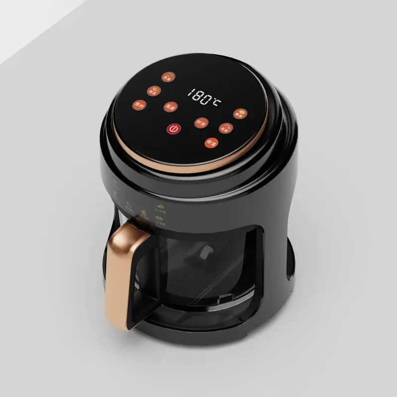 FY 5L Visual Glass Electric Air Fryer, Oil-Free Healthy Cooking Kitchen Appliance