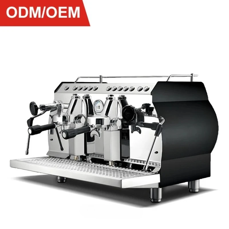 Brewing Head Espresso Coffee Maker Shining Stainless Steel Two-group Semi-automatic Coffee Machine