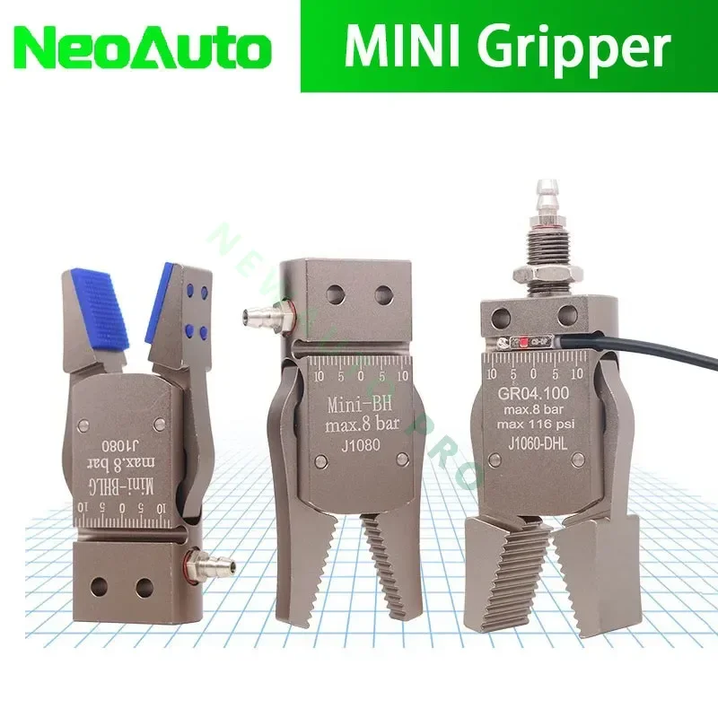 Pneumatic Finger Cylinder Better MINI Gripper with Magnetic Induction Antiskid Clamper for Injection Molding Manipulator Fixture