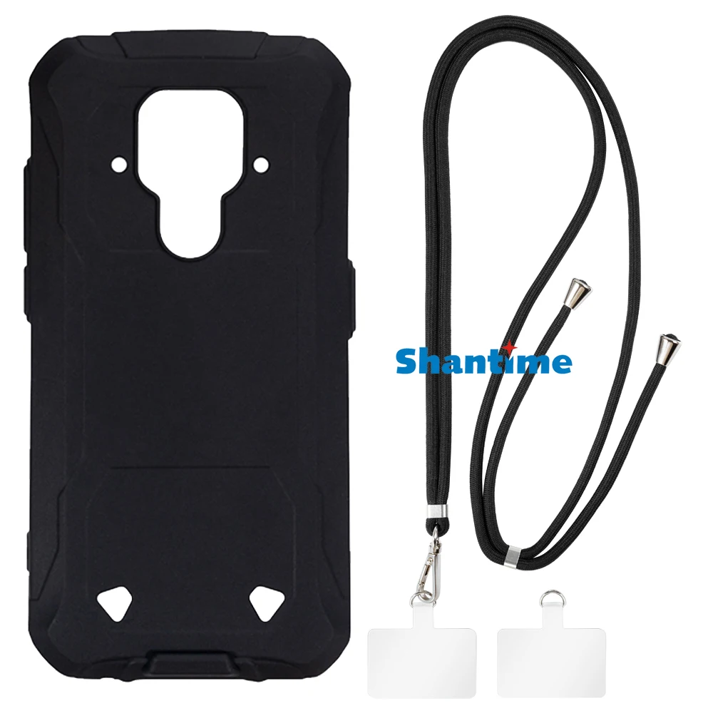 Suitable for Doogee S68 Pro Case + Ajustable Neck/Crossbody Lanyards and Spacers, Silicone TPU Cover with Soft Strap