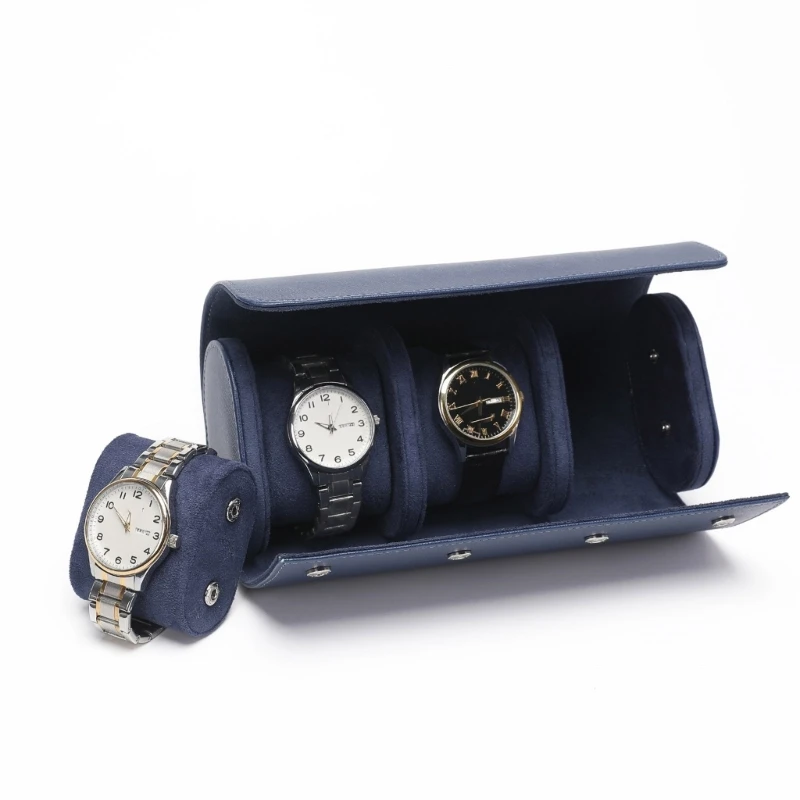 Watch Box 3Slot Travel Watch Storage Box Watch Case Organizers Jewelry Display Case Watch Roll Dustproof Wrist