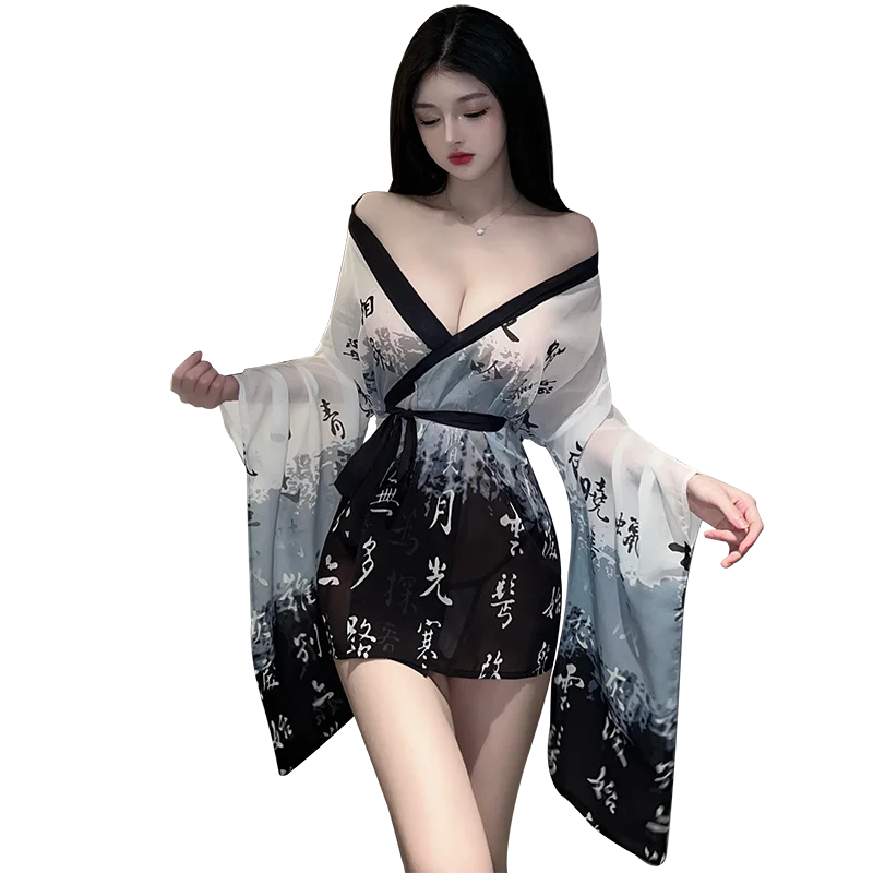 

Забавное нижнее белье, халат Hanfu в японском стиле, большие размеры, пижама, сексуальная одежда для ролевых игр