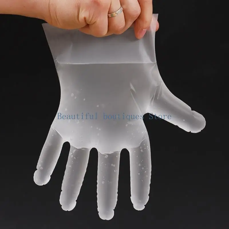 U4LF Disposable Gloves Plastic Safe Disposable Gloves Disposable Polyethylene Work Gloves for Kitchen Cooking Cleaning