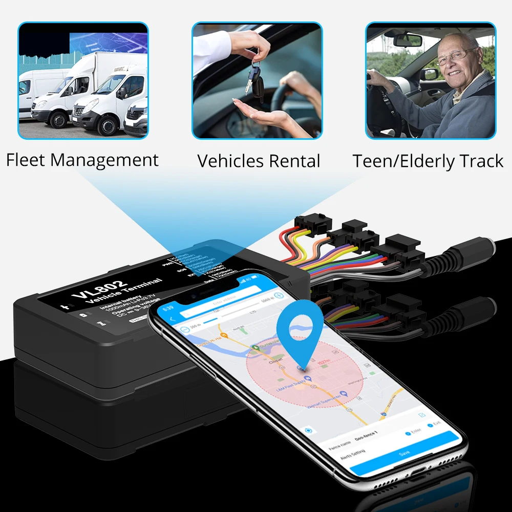 Jimi VL802 4G GPS Tracker With Real-time Tracking Remote Cut Off