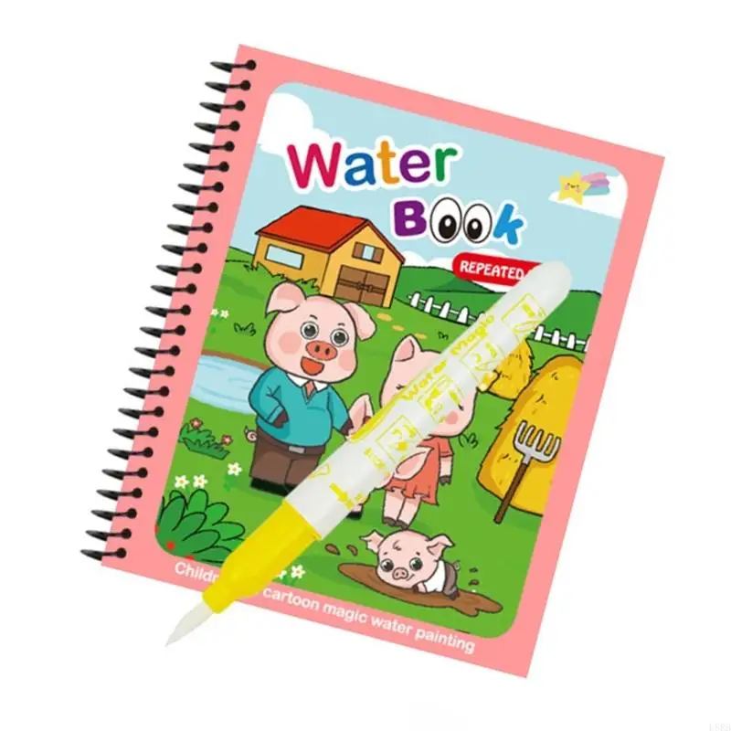 Kids Water Ujawnia kolorowanki Książki wielokrotnego użytku Przyjazne dla podróży edukacyjna farba do zwiększania kolorów L8RB