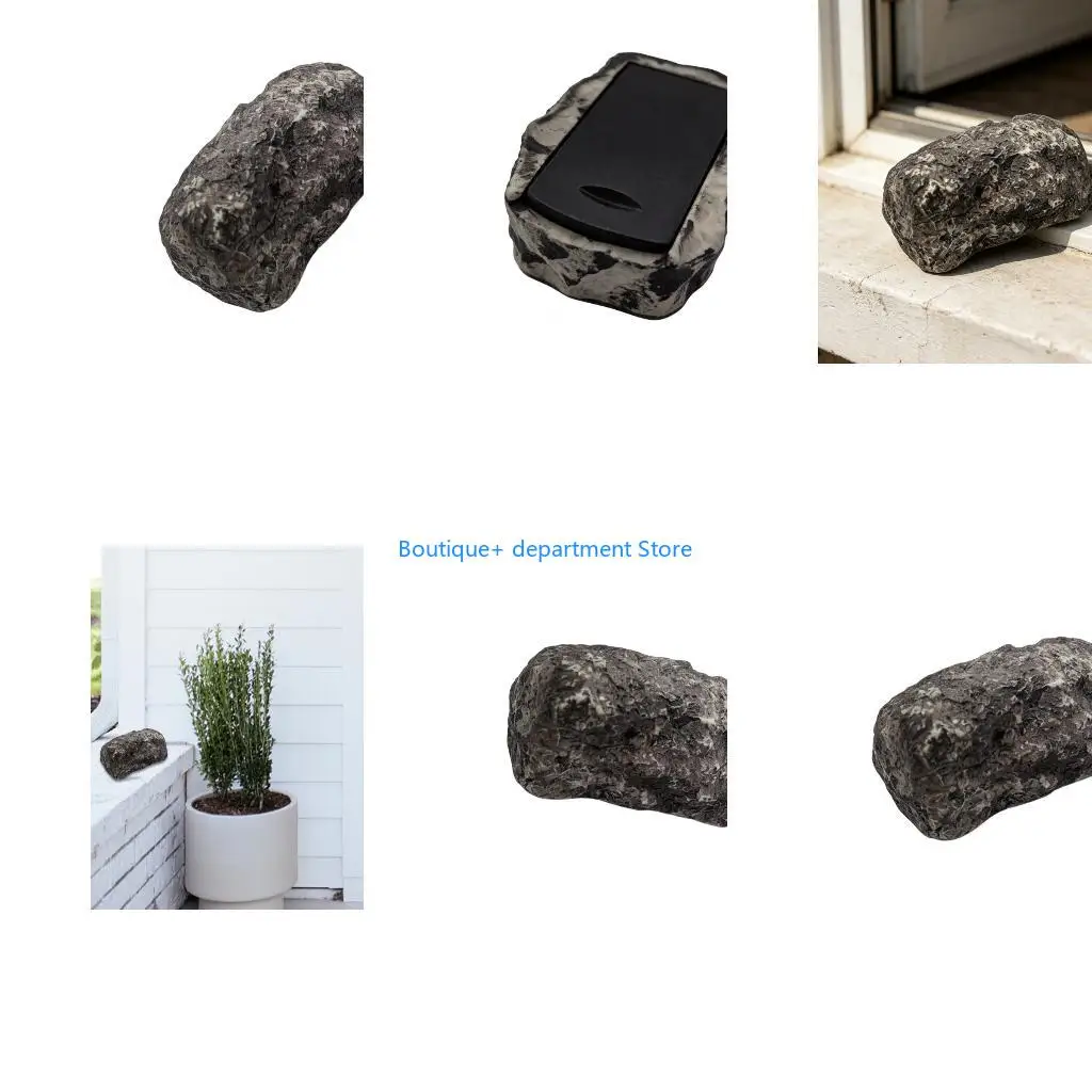 E1PD 6 Inch Fake Rock Box with Secret Compartment Stone Themed Safety Box for Money Storage and Home Security
