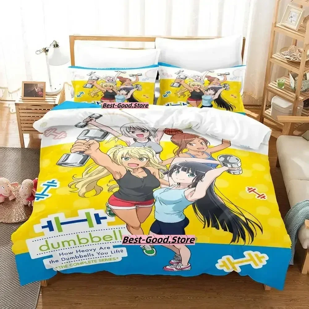 

2023 New How heavy are the dumbbells you lift Bedding Set Cartoon Anime three-piece set Adult Kid Bedroom Duvetcover Sets